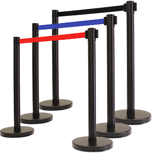 black queue poles