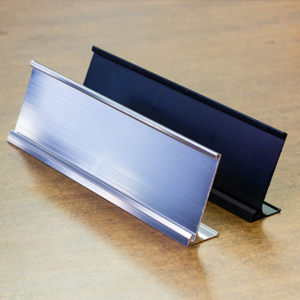 aluminium table top name holder