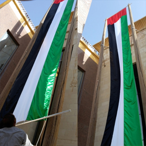 uae flag installation